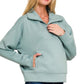 Scuba Zip Pullover Blue Grey