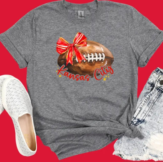 Kansas City Bow Football Tee