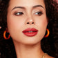 Zenzii Fun Colors Hoop Earrings-Red