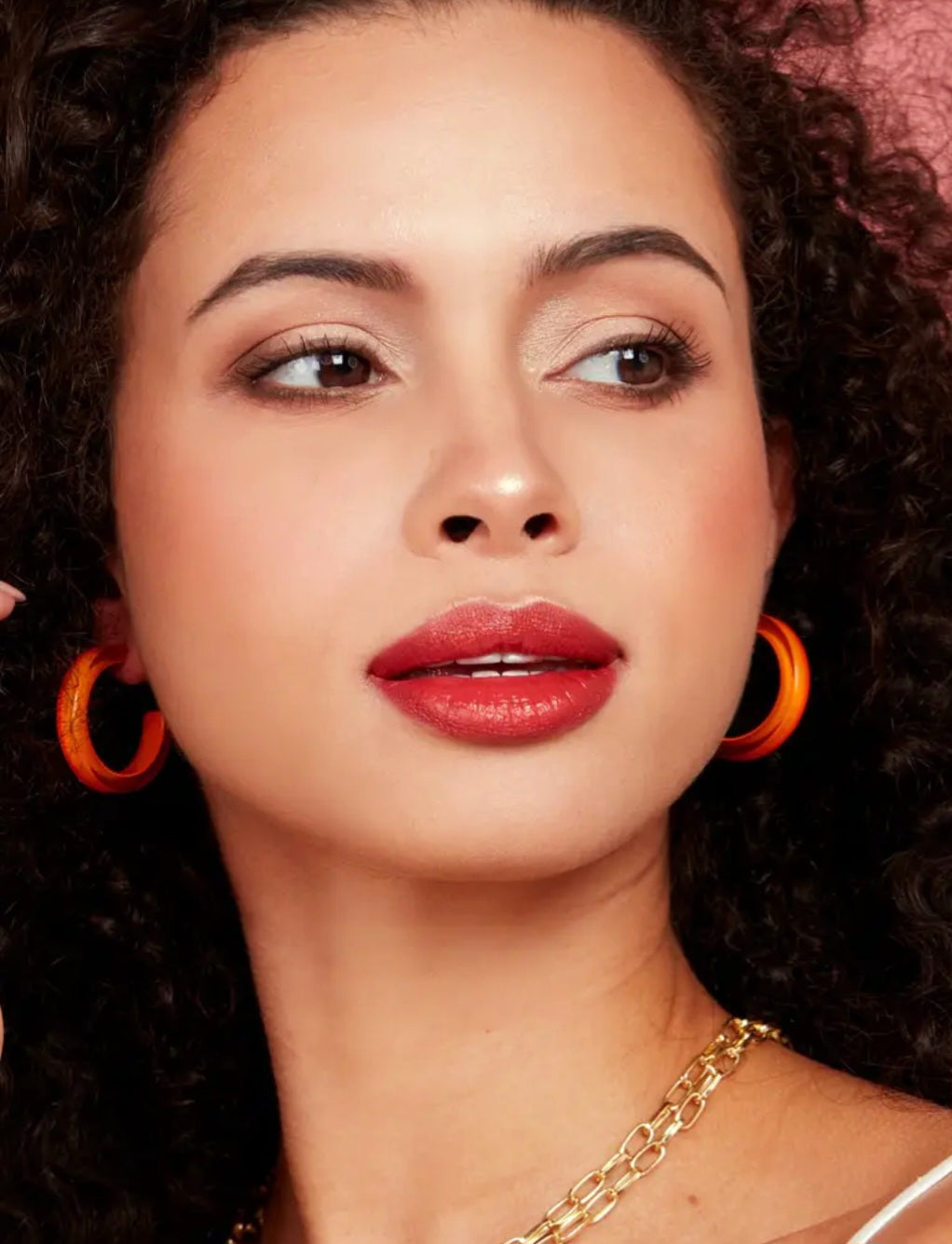 Zenzii Fun Colors Hoop Earrings-Red