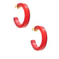 Zenzii Fun Colors Hoop Earrings-Red