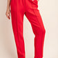 Scuba Modal Pintucked Multi-Purpose Pant RED