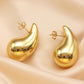 Golden Tear Drop Earrings