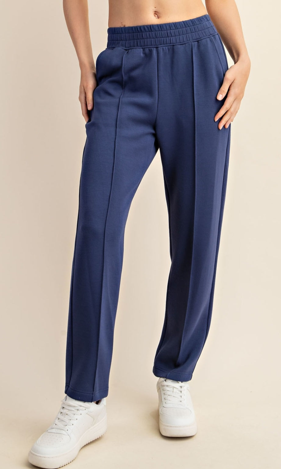 Scuba Modal Pintucked Multi-Purpose Pant Smoky Navy