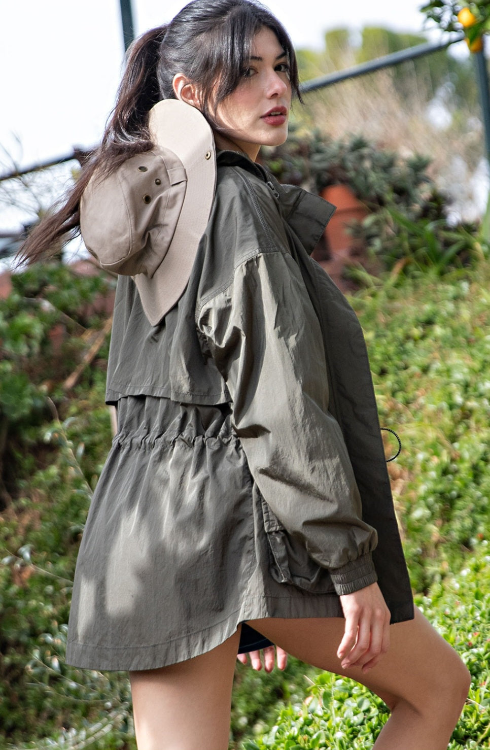 *DOORBUSTER* Rae Mode Parachute Long Sleeve Jacket Olive