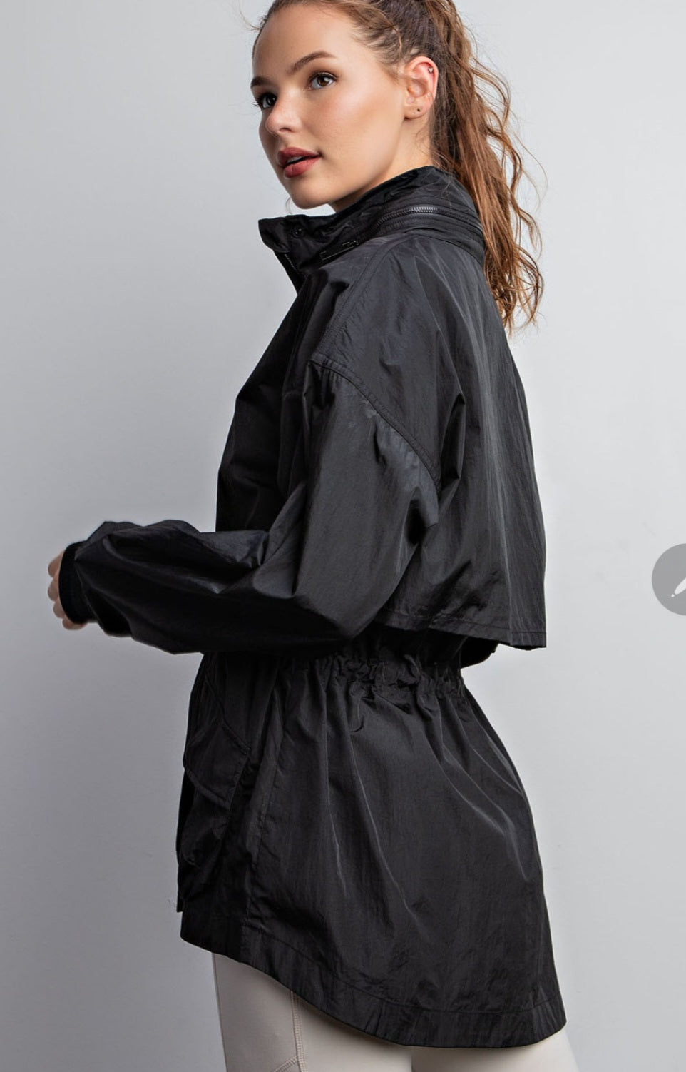 *DOORBUSTER* Rae Mode Parachute Long Sleeve Jacket Black