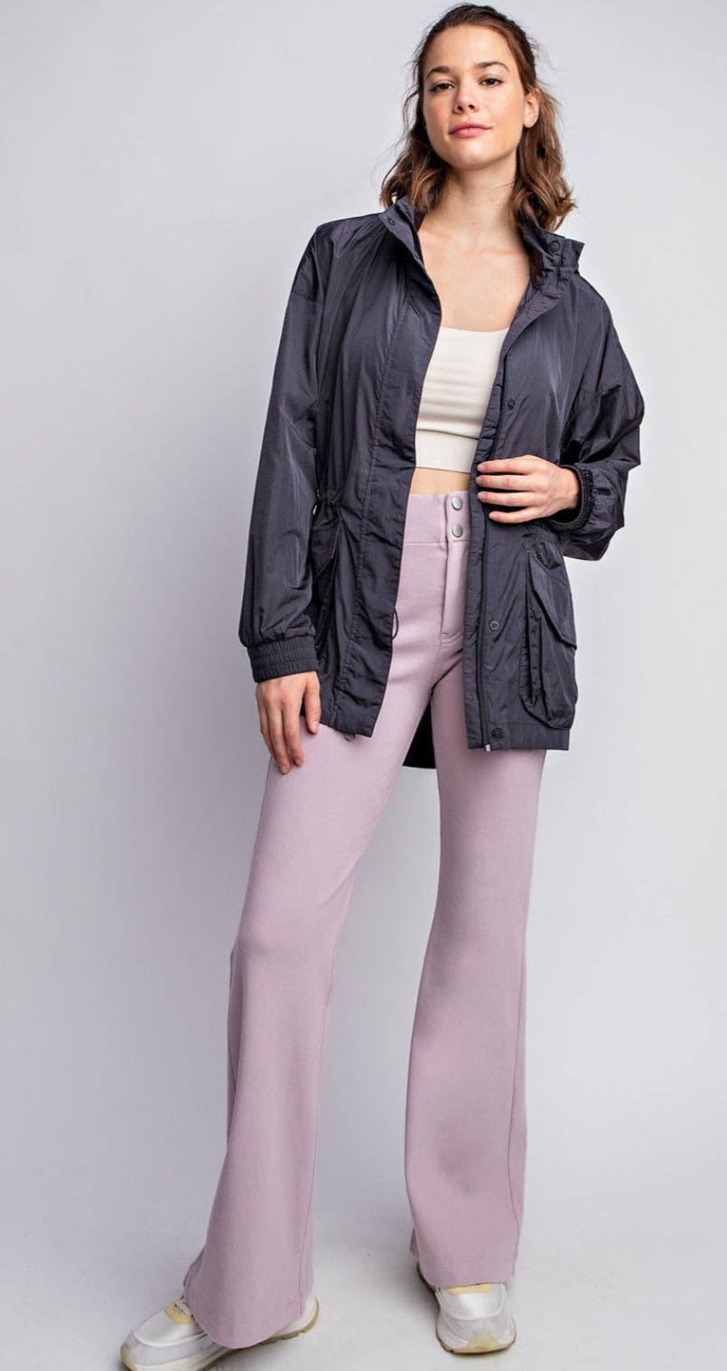 Rae Mode Parachute Long Sleeve Jacket Charcoal