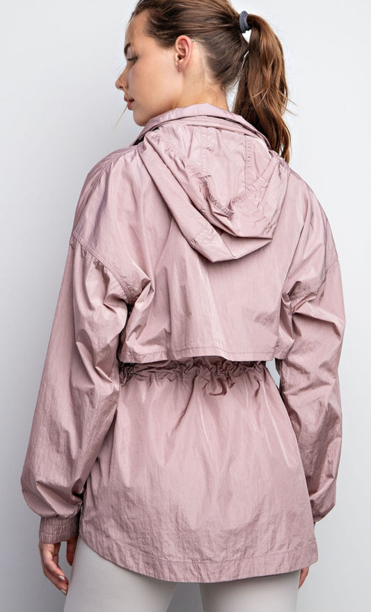 *DOORBUSTER* Rae Mode Parachute Long Sleeve Jacket Mauve