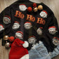 JadyK Quilted Sequin Ho Ho Ho Pullover