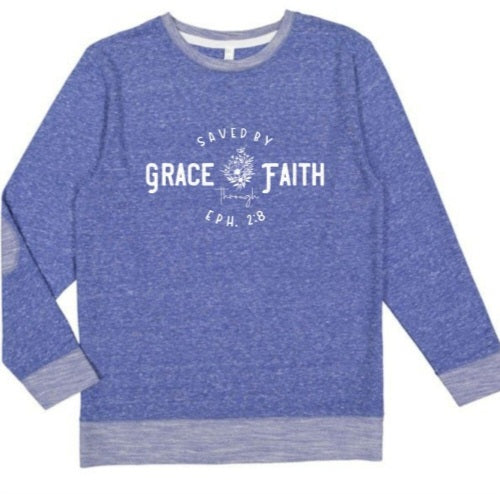 *DOORBUSTER* Saved by Grace French Terry Pullover Blue