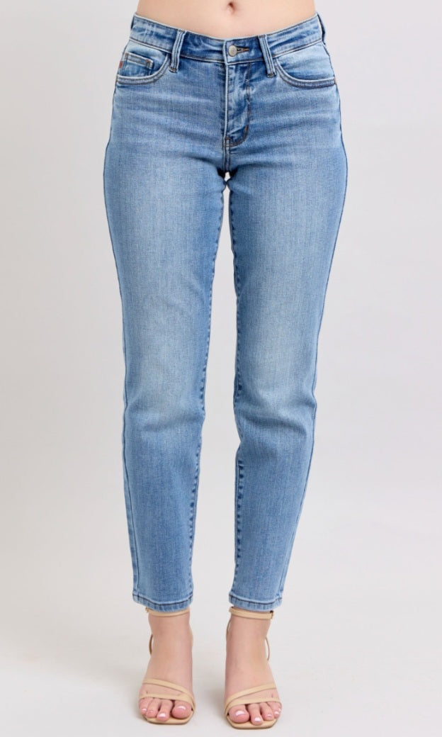 Judy Blue Vintage Wash Midrise Phone Pocket Slim