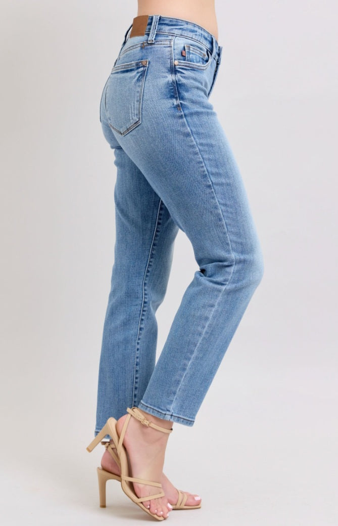 Judy Blue Vintage Wash Midrise Phone Pocket Slim