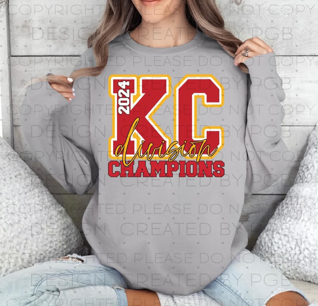 KC Division Champs Sweatshirt Grey *PREORDER*