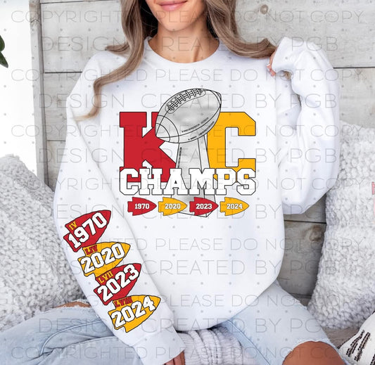 KC Champs (Sleeve) Sweatshirt White *PREORDER*