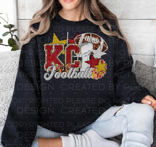 KC Football Stars Sweatshirt Black *PREORDER*