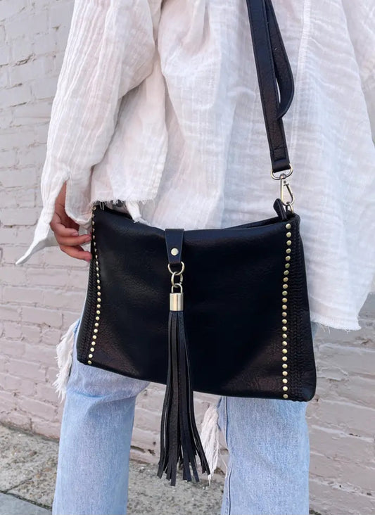 Tassel Crossbody Bag Black