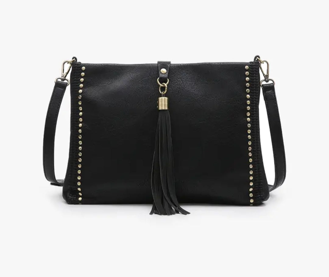 Tassel Crossbody Bag Black