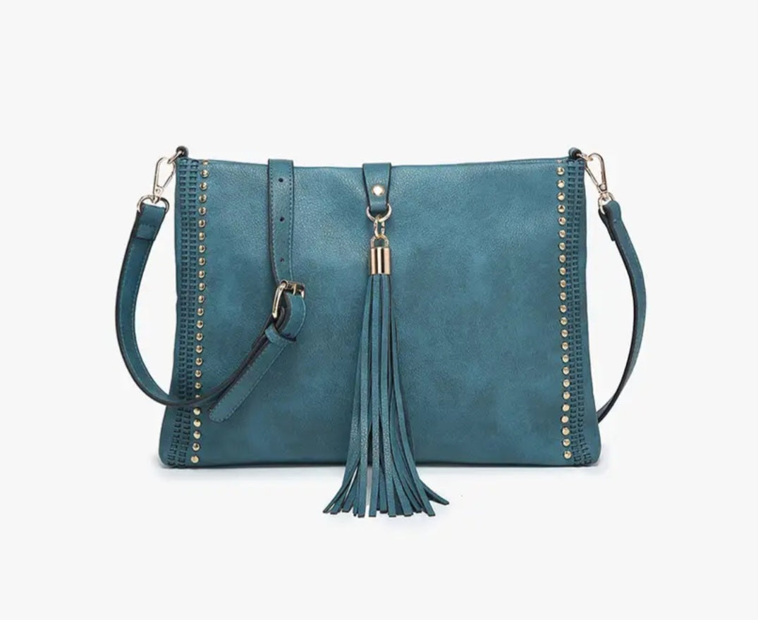 Tassel Crossbody Bag Peacock