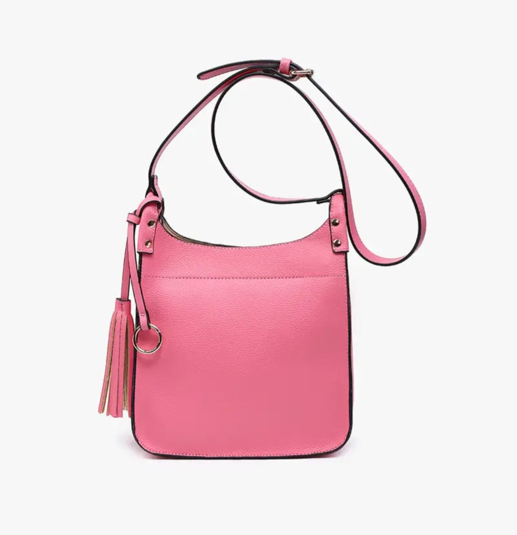 Square Side Tassel Crossbody Pink *PREORDER*