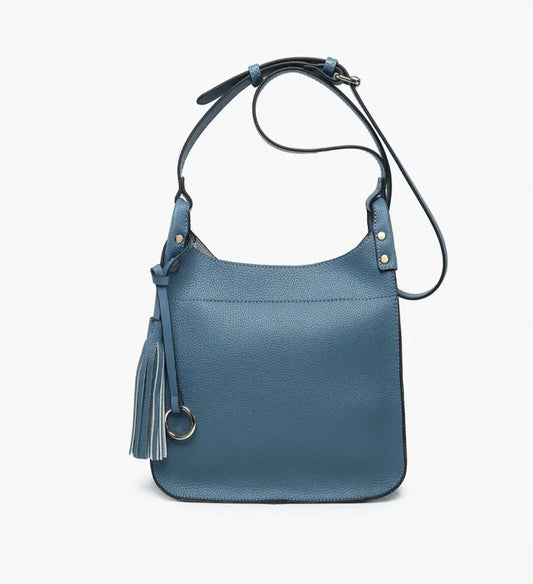 Square Side Tassel Crossbody Navy