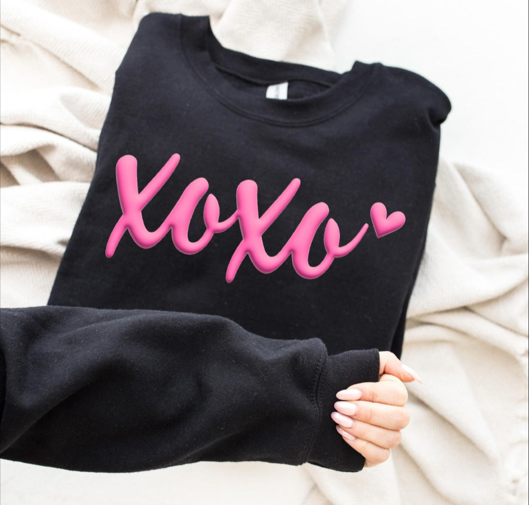 PUFF XOXO Heart Sweatshirt Black