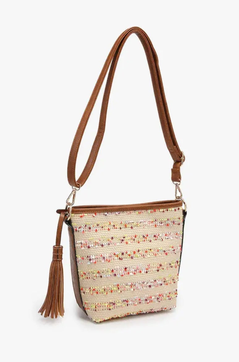 Straw Textured Crossbody