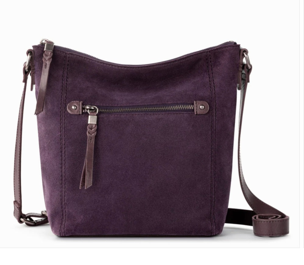 Ashland Crossbody Aubergine Suede