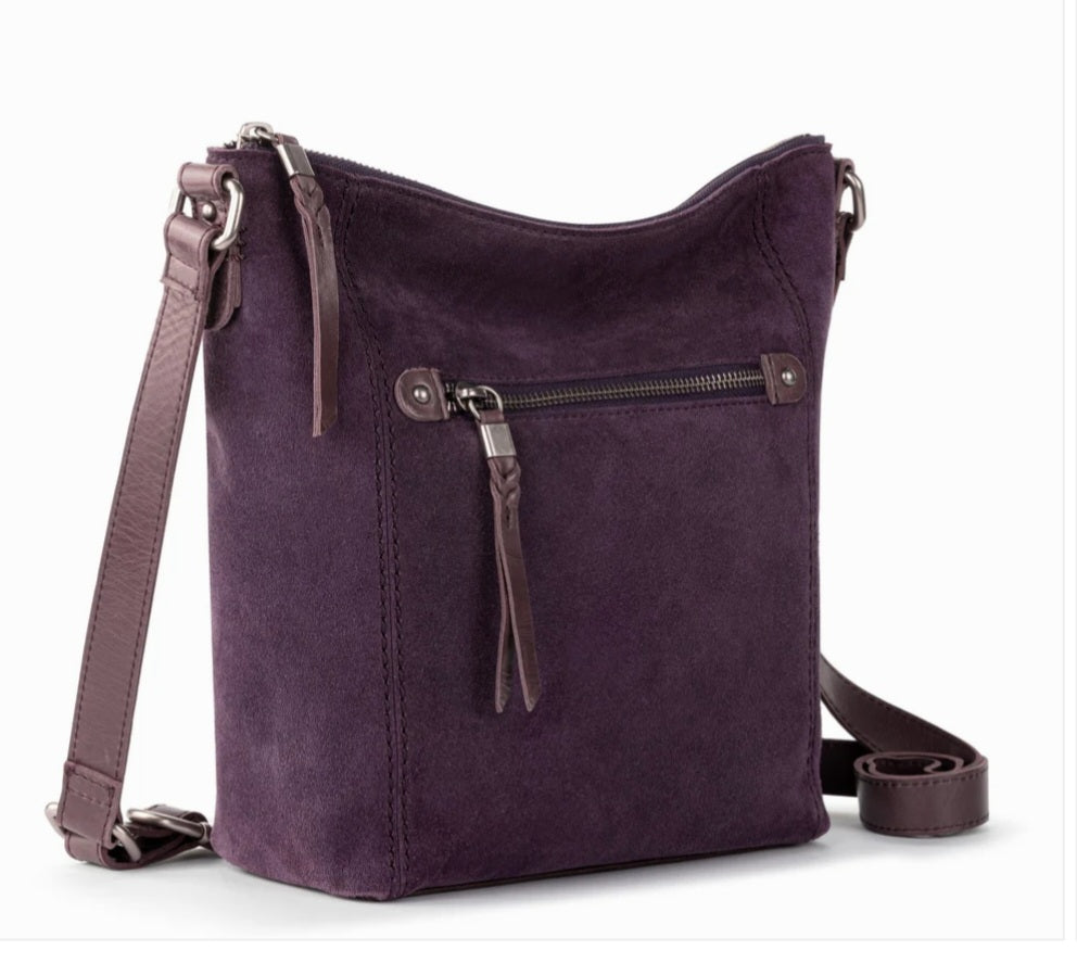 Ashland Crossbody Aubergine Suede