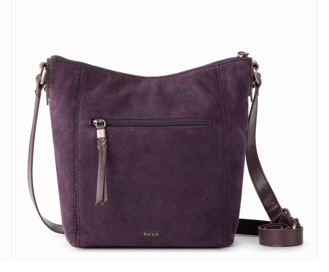 Ashland Crossbody Aubergine Suede