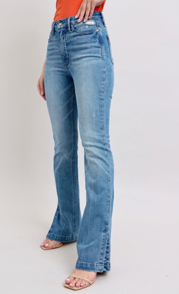 Judy Blue Tummy Control Side Slit Bootcut Jean