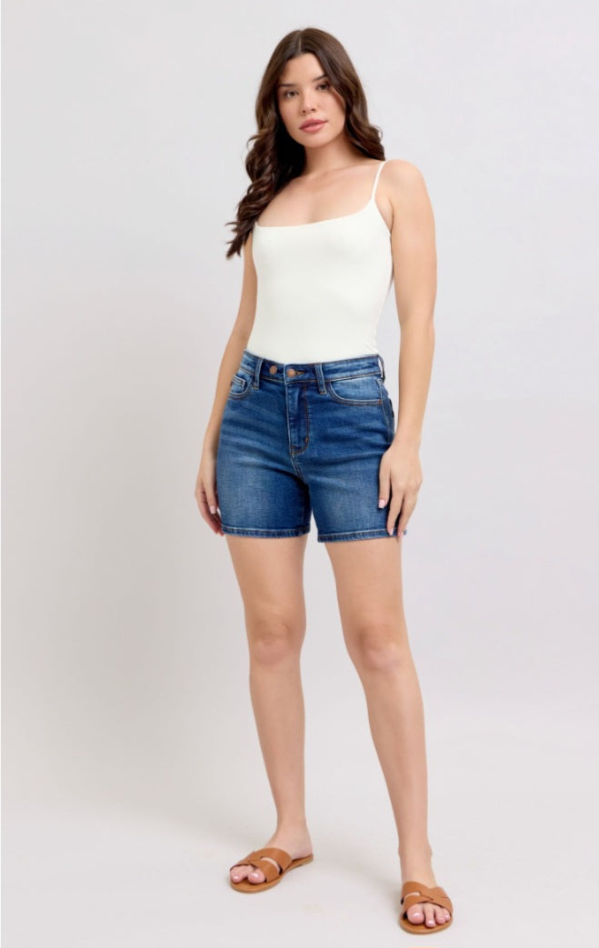 Judy Blue Two Button Mid Length Dad Short