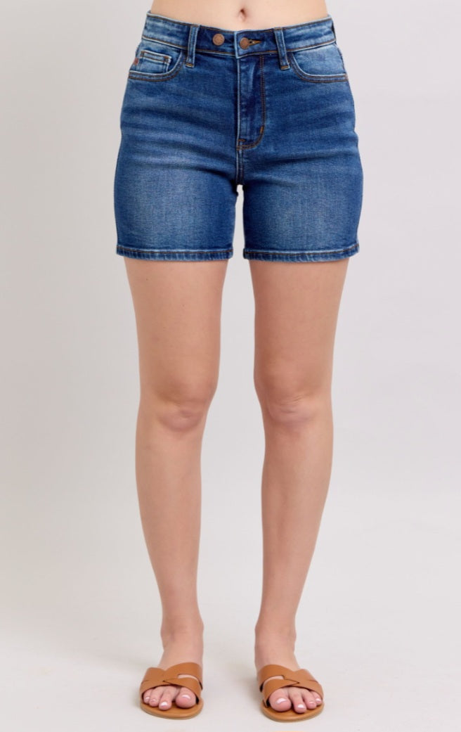 Judy Blue Two Button Mid Length Dad Short
