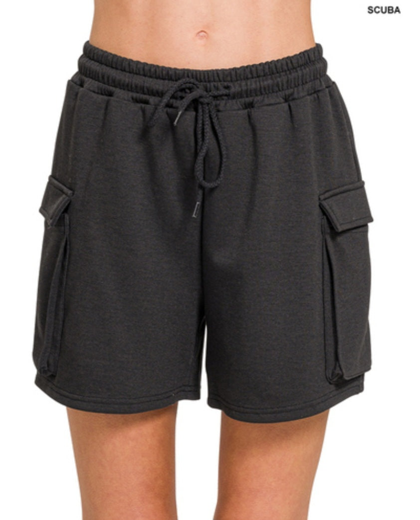 Scuba Mom Cargo Shorts Black