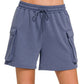 Scuba Mom Cargo Shorts Blue Indigo