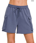 Scuba Mom Cargo Shorts Blue Indigo