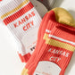 Kansas City Stripe Socks Red