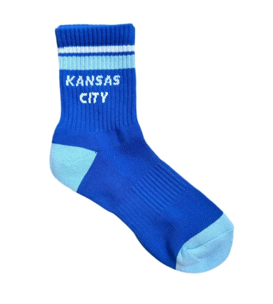 Kansas City Stripe Socks Blue