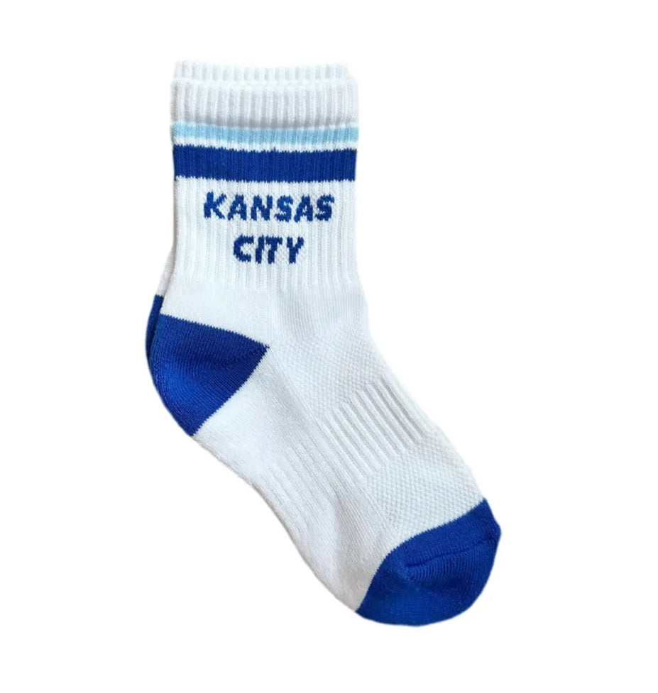 Kansas City Stripe Socks White/Navy