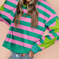 Star Patchwork Stripe French Terry Pullover