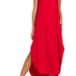 Sleeveless Brushed Maxi Red
