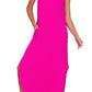 Sleeveless Brushed Maxi Neon Pink
