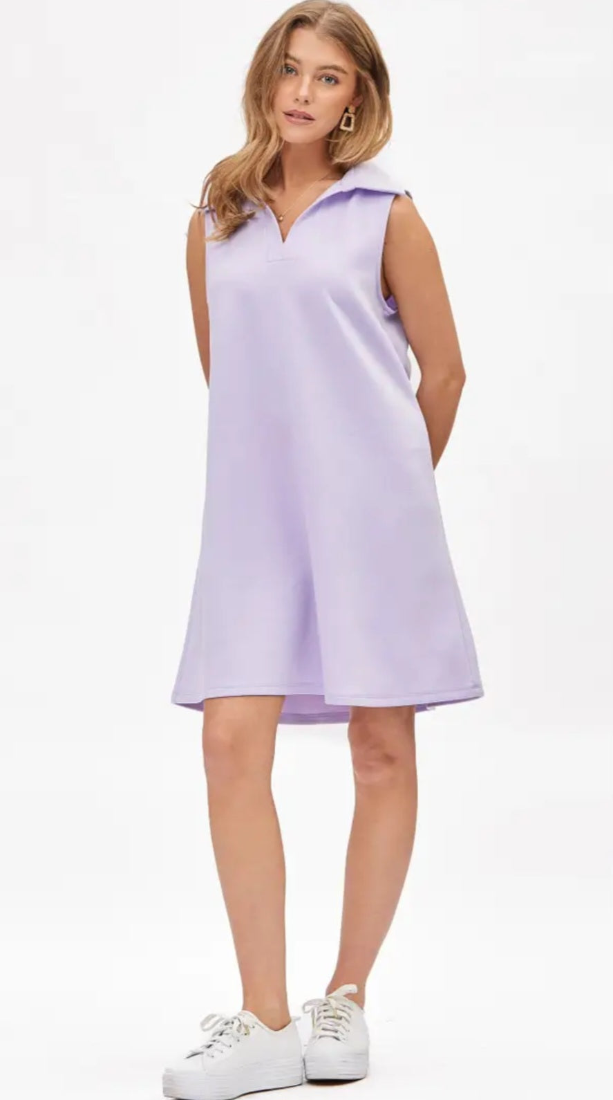 Dear Scarlett Cruise Scuba Dress Lavender