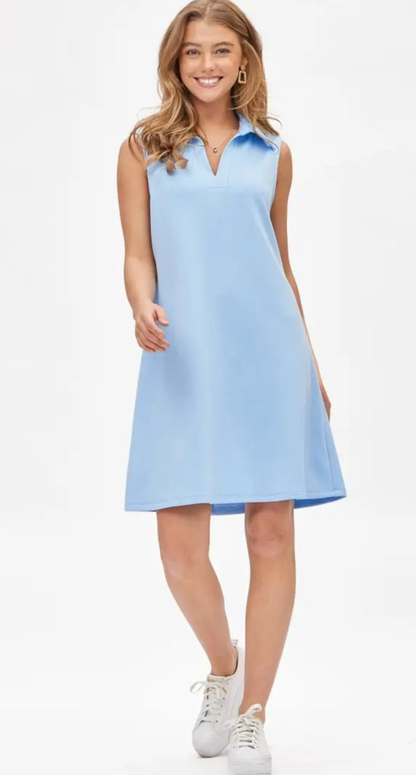 Dear Scarlett Cruise Scuba Dress Capri Blue