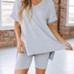 Zenana Brushed DTY Lounge Set Lt Grey