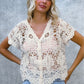 Crochet Sweetheart Button Cardigan Natural