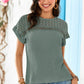 Mist Green Crochet Waffle Top
