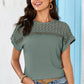 Mist Green Crochet Waffle Top