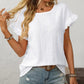 Eyelet Ruffle Sleeve Everyday Top White