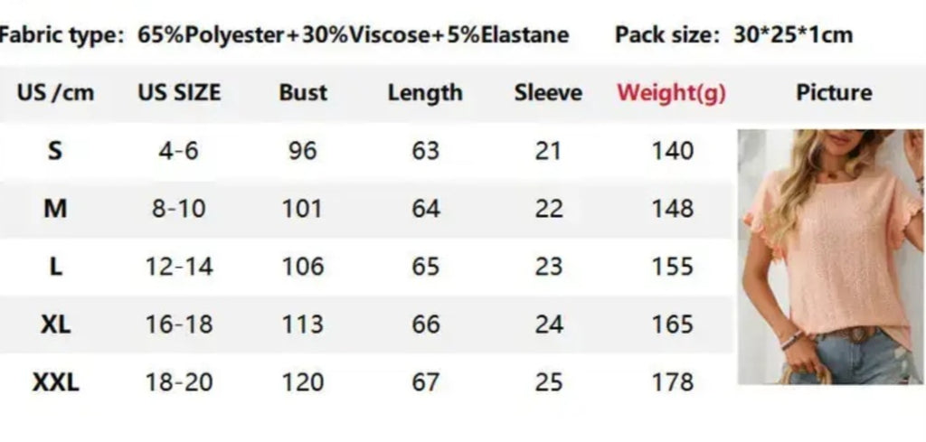 Eyelet Ruffle Sleeve Everyday Top White