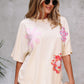 Oversized Flower Applique Tee